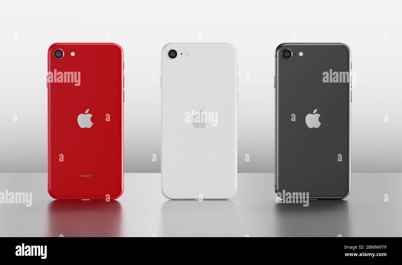 VÉRONE, ITALIE - 01 MAI 2020 : Apple iPhone se 2 ou 2020. Dernier modèle d'iPhone Apple Mobile. Éditorial. Banque D'Images