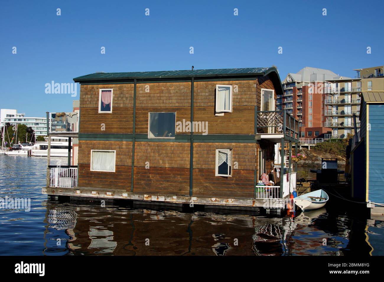 Maison Bateaux à Victoria, C.-B. Banque D'Images