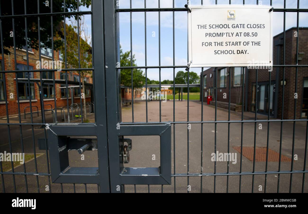 Londres, Royaume-Uni. 10 mai 2020 l'école Stanley, Teddington, West London, fermée pendant le confinement Andrew Fosker / Alay Live News Banque D'Images