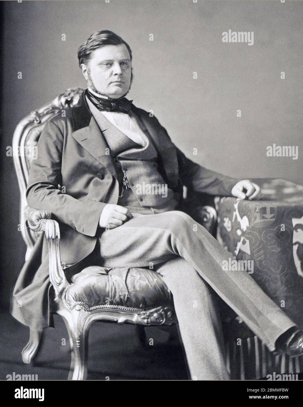 Portrait de Joseph Alexandre Colonna (1810-1868), comte Walewski, fils de Napoleon Ier et Marie Walewska, homme politique francais lors des congrès de Banque D'Images