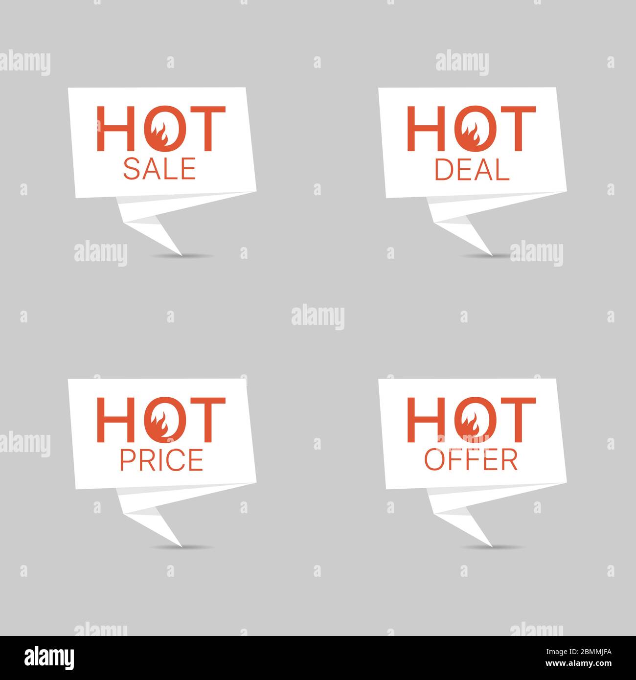 Jeu d'icônes de vente à chaud Illustration de Vecteur