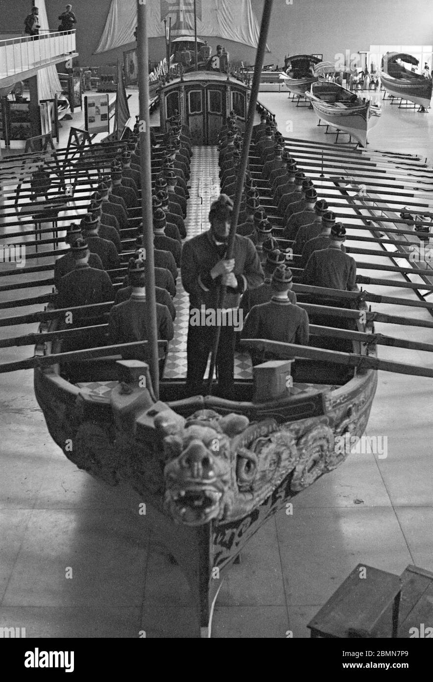 Barge royale, Musée de la Marine, 05 février 1982, Lisbonne, Portugal Banque D'Images