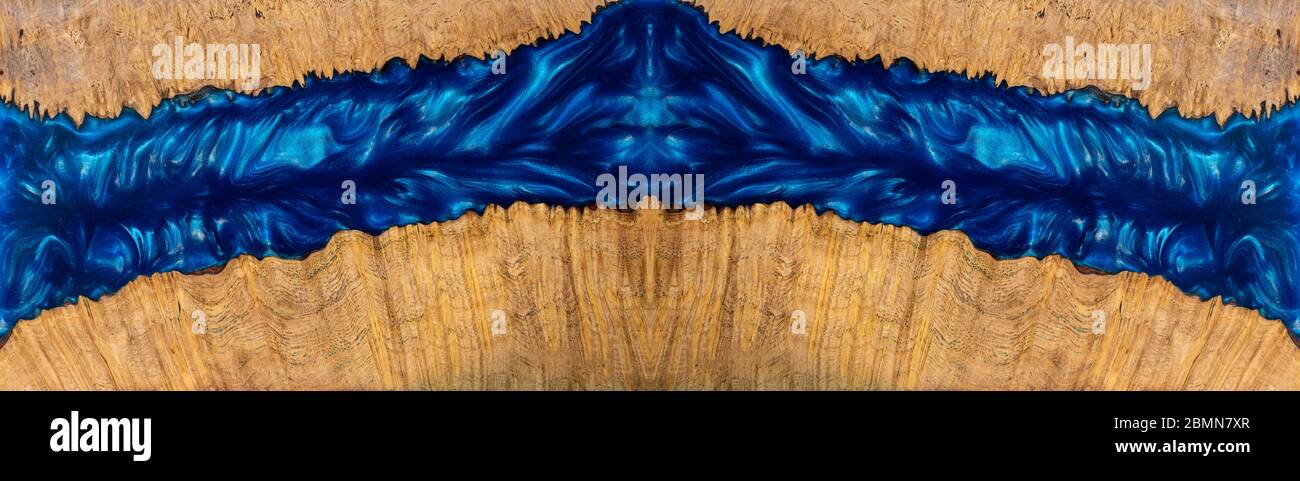 Résine époxy de moulage stabilisant la texture de fond du bois d'érable Banque D'Images