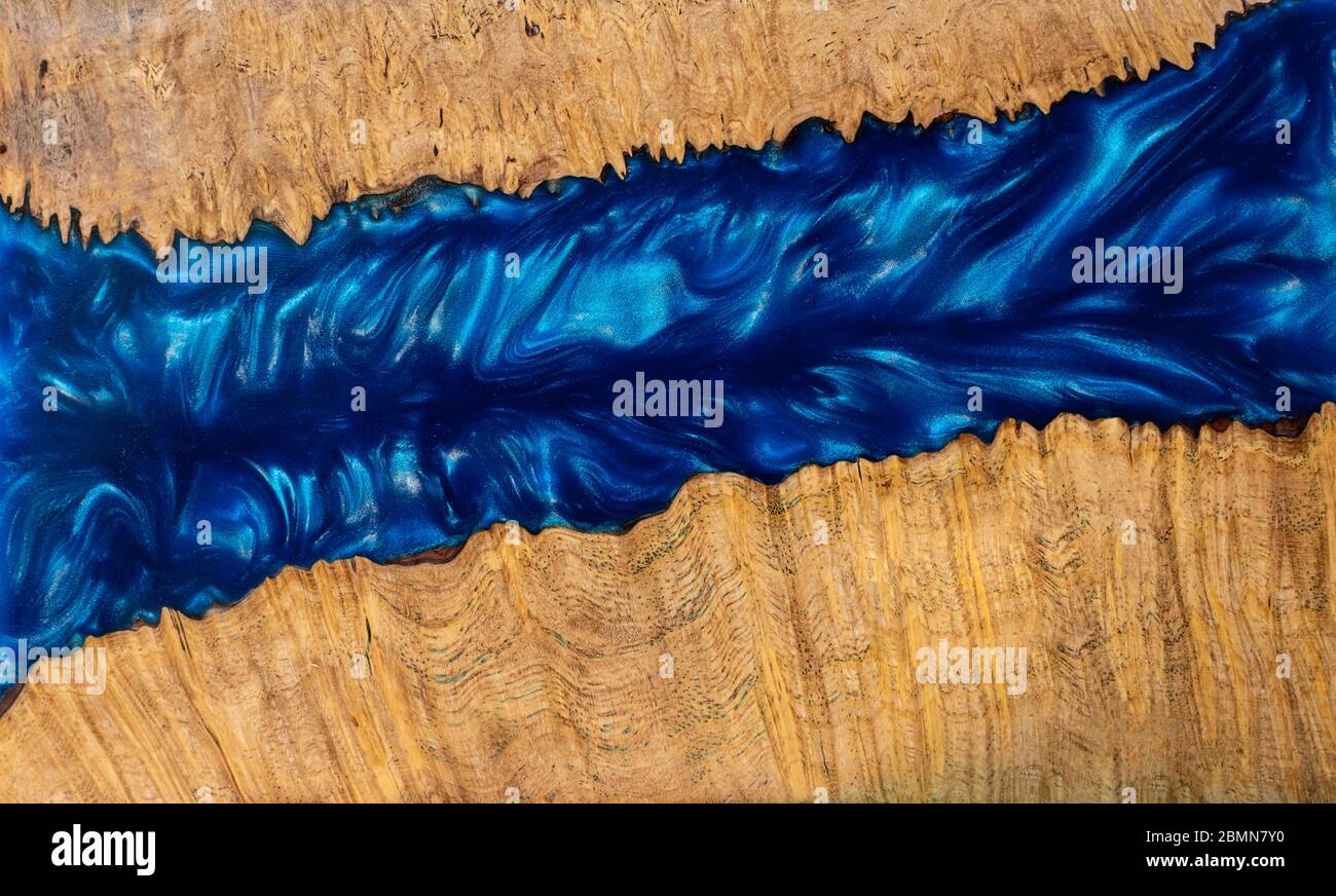 Résine époxy de moulage stabilisant la texture de fond du bois d'érable Banque D'Images