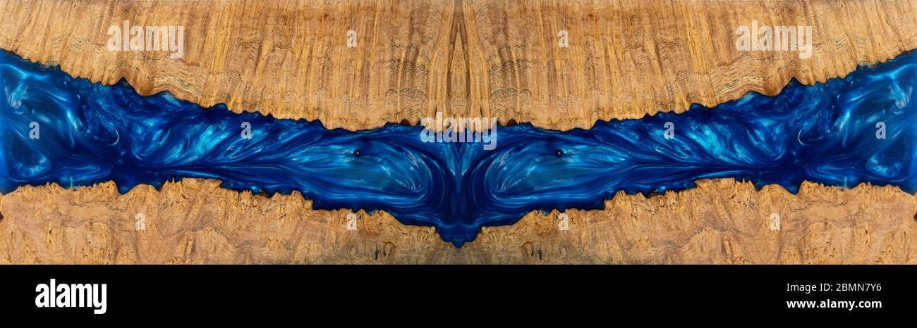 Résine époxy de moulage stabilisant la texture de fond du bois d'érable Banque D'Images