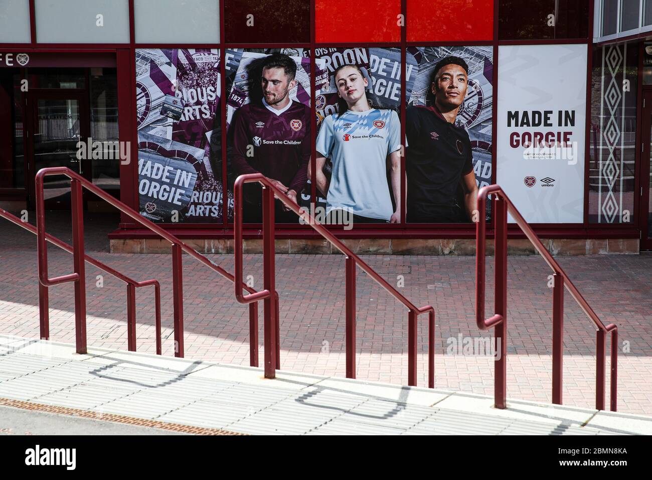 Vues générales autour du stade Tynecastle, stade du cœur du FC Midlothian - pendant la pandémie Covid-19 (coronavirus). Banque D'Images