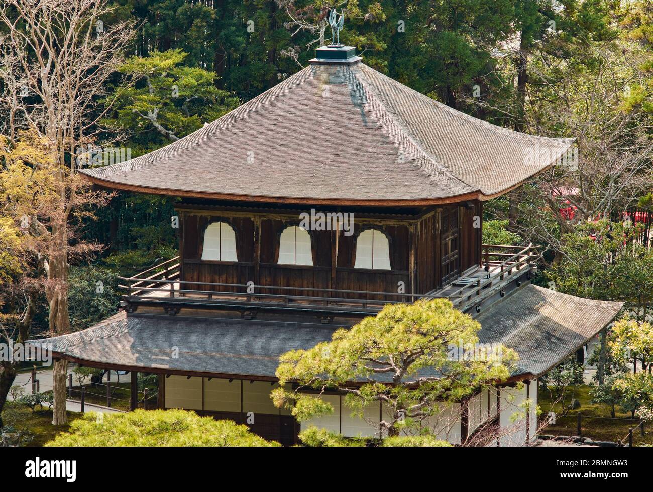 Temple Ginkaku-ji du Pavillon d'argent, temple zen dans la paroisse de Sakyo de Kyoto, Japon Banque D'Images