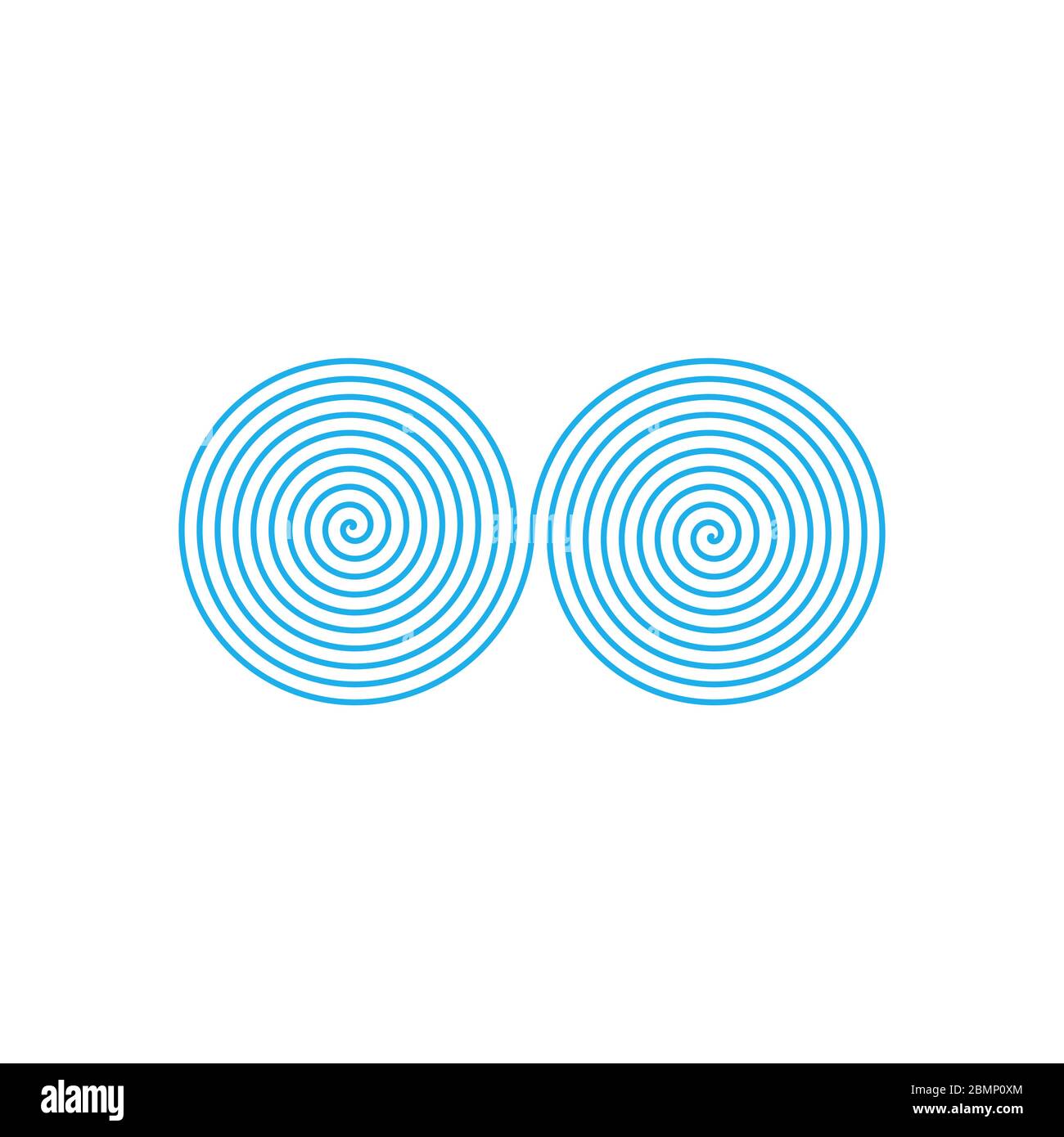 Modèle de conception de logo à feuilles en spirale abstrait. Design linéaire élégant. Illustration du vecteur de stock isolée sur fond blanc. Illustration de Vecteur