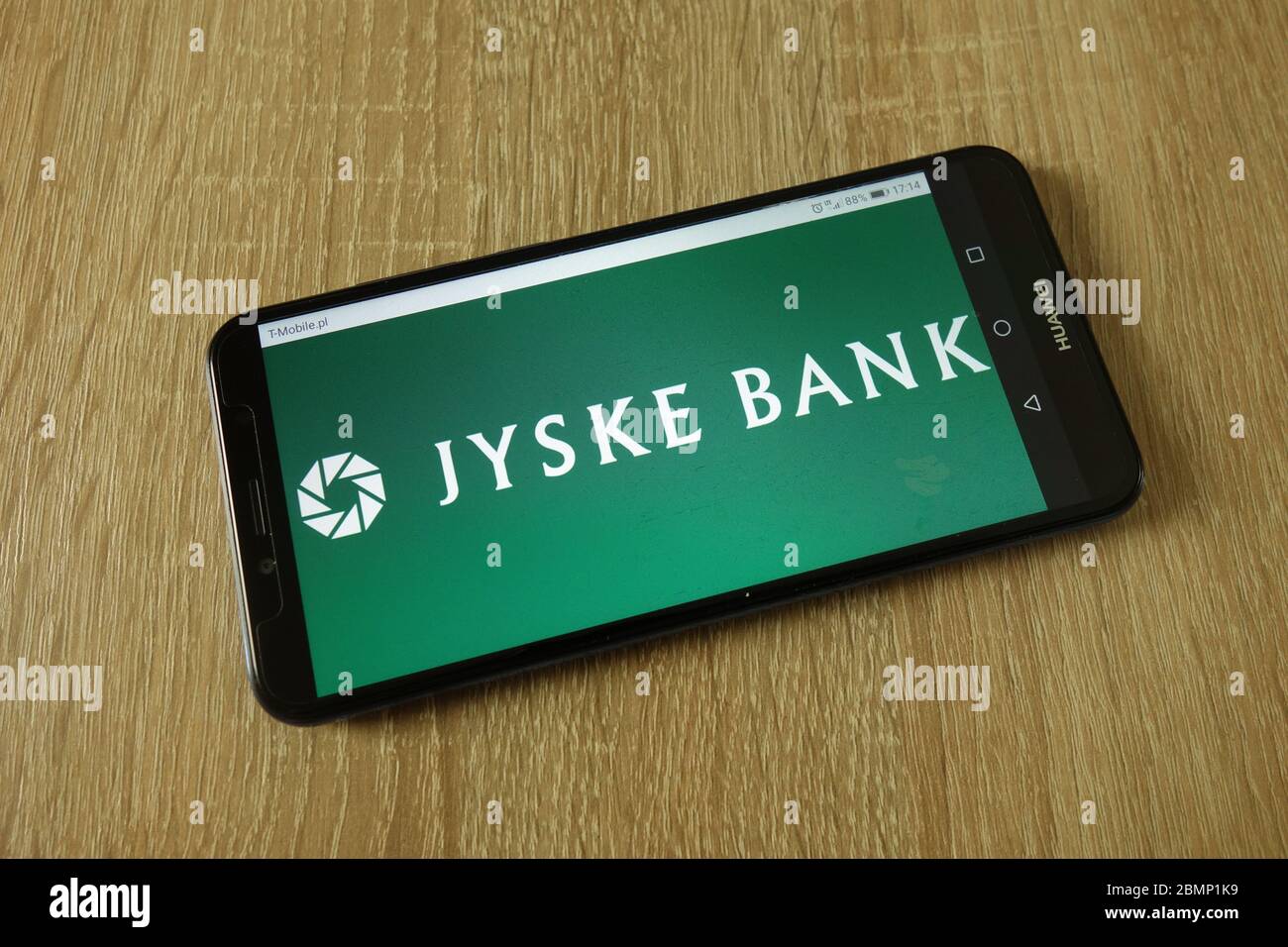 Logo de la banque Jyske affiché sur le smartphone Banque D'Images