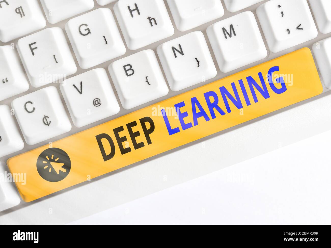 Écriture de texte écriture apprentissage profond. Photo conceptuelle abstractions hiérarchiques algorithme d'intelligence artificielle Banque D'Images