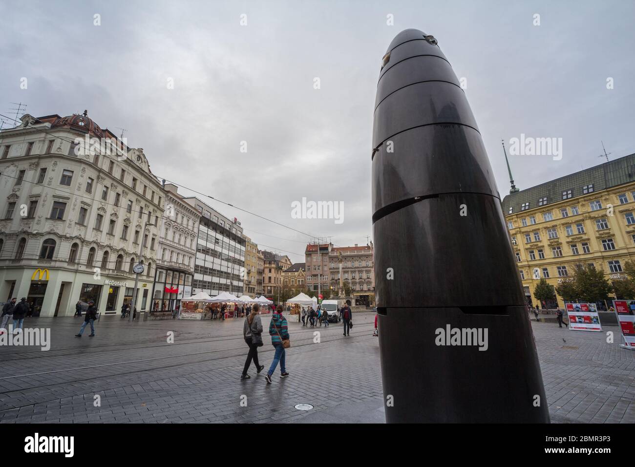 BRNO, République tchèque - 5 novembre, 2019 : horloge astronomique, également appelé Liege orloj, sur Namesti Svobody square, la place principale et le symbole de la cit Banque D'Images