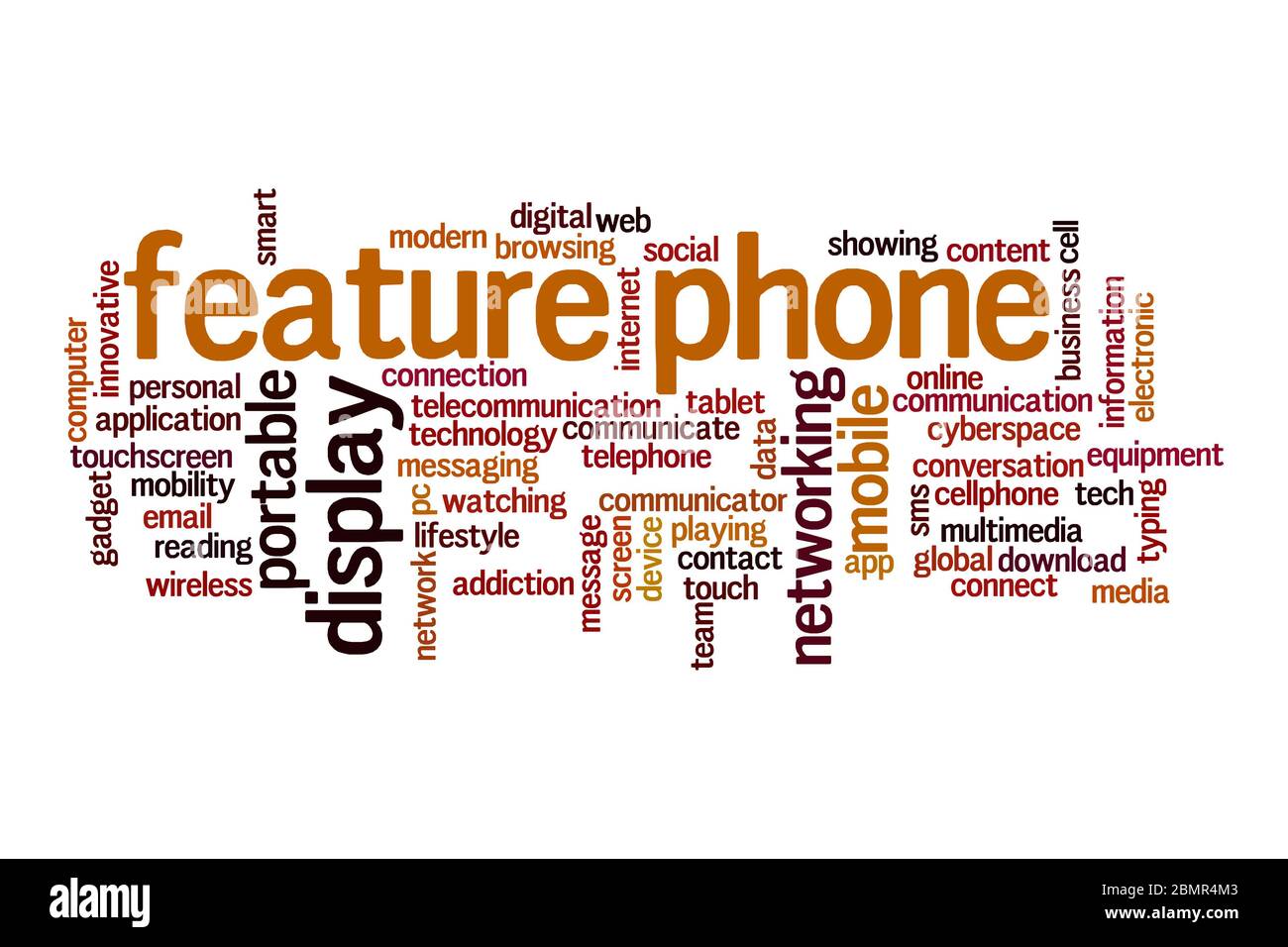 Concept de cloud téléphonique sur fond blanc Banque D'Images