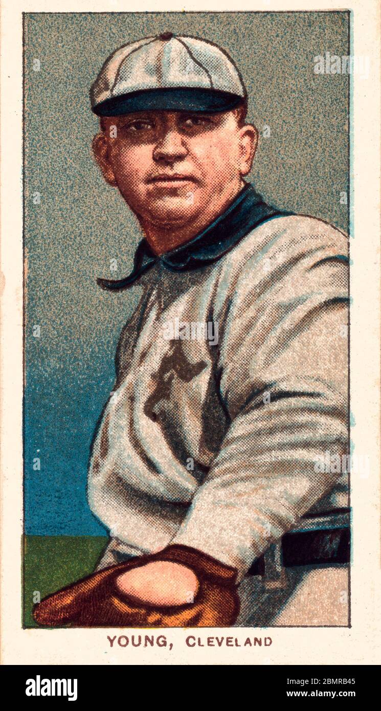 CY Young, Cleveland NAP, carte de baseball portrait, vers 1911 Banque D'Images