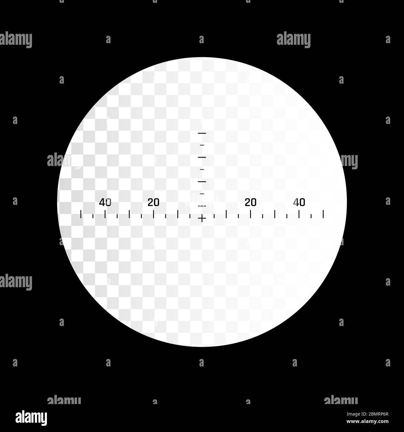 Portée du fusil de précision. Zoom optique binoculaire avec échelle de mesure. Concentrez-vous sur la cible. Illustration vectorielle Illustration de Vecteur