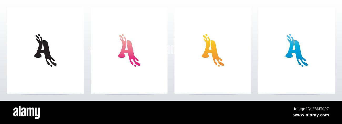 Logo « Water Splash on Letter » Design A Illustration de Vecteur