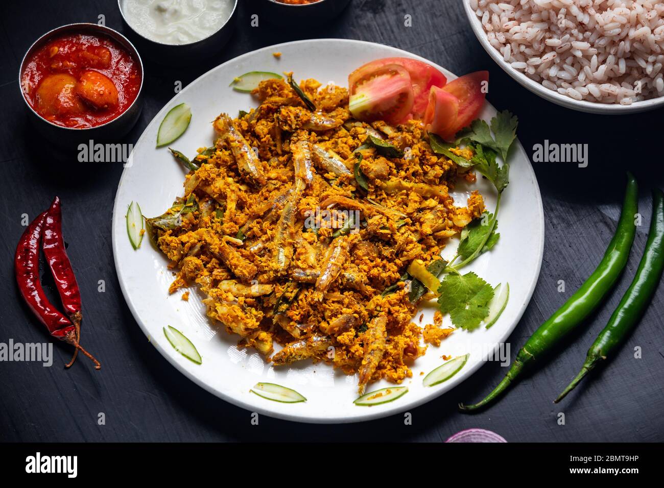 Poêler à la viande de style Kerala Banque D'Images
