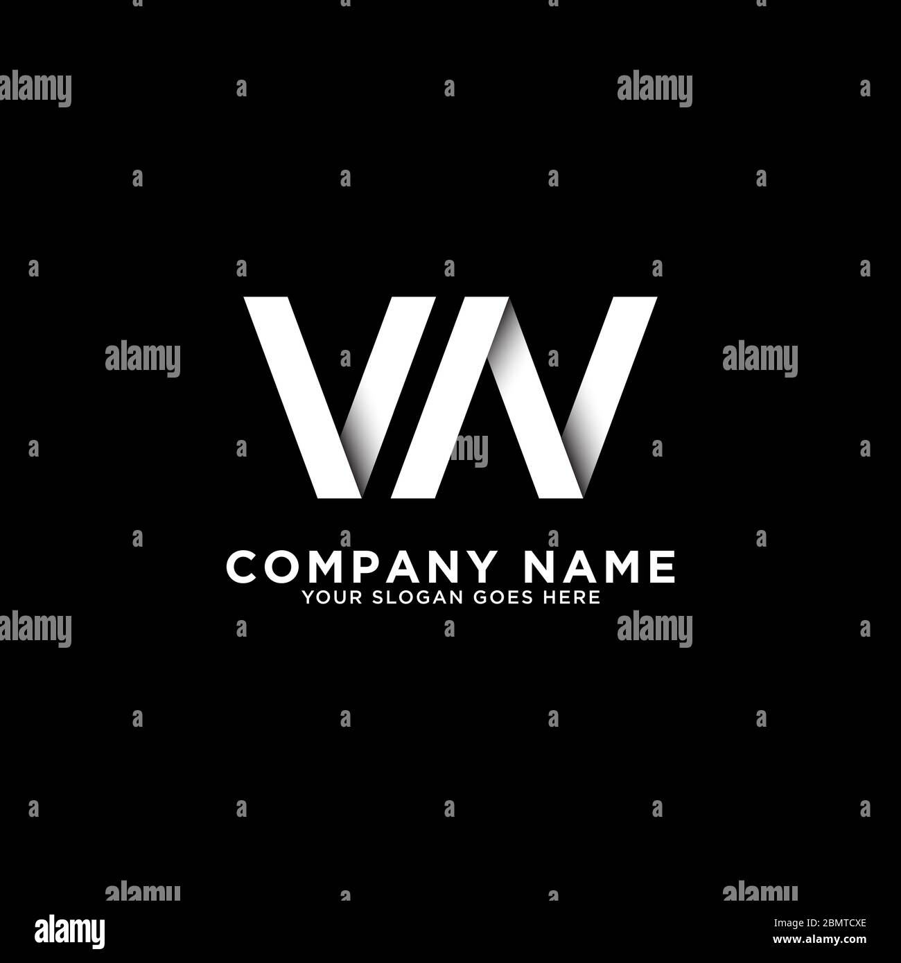 Logos de lettre VN, modèle de logo propre et intelligent, inspirations initiales du logo Illustration de Vecteur
