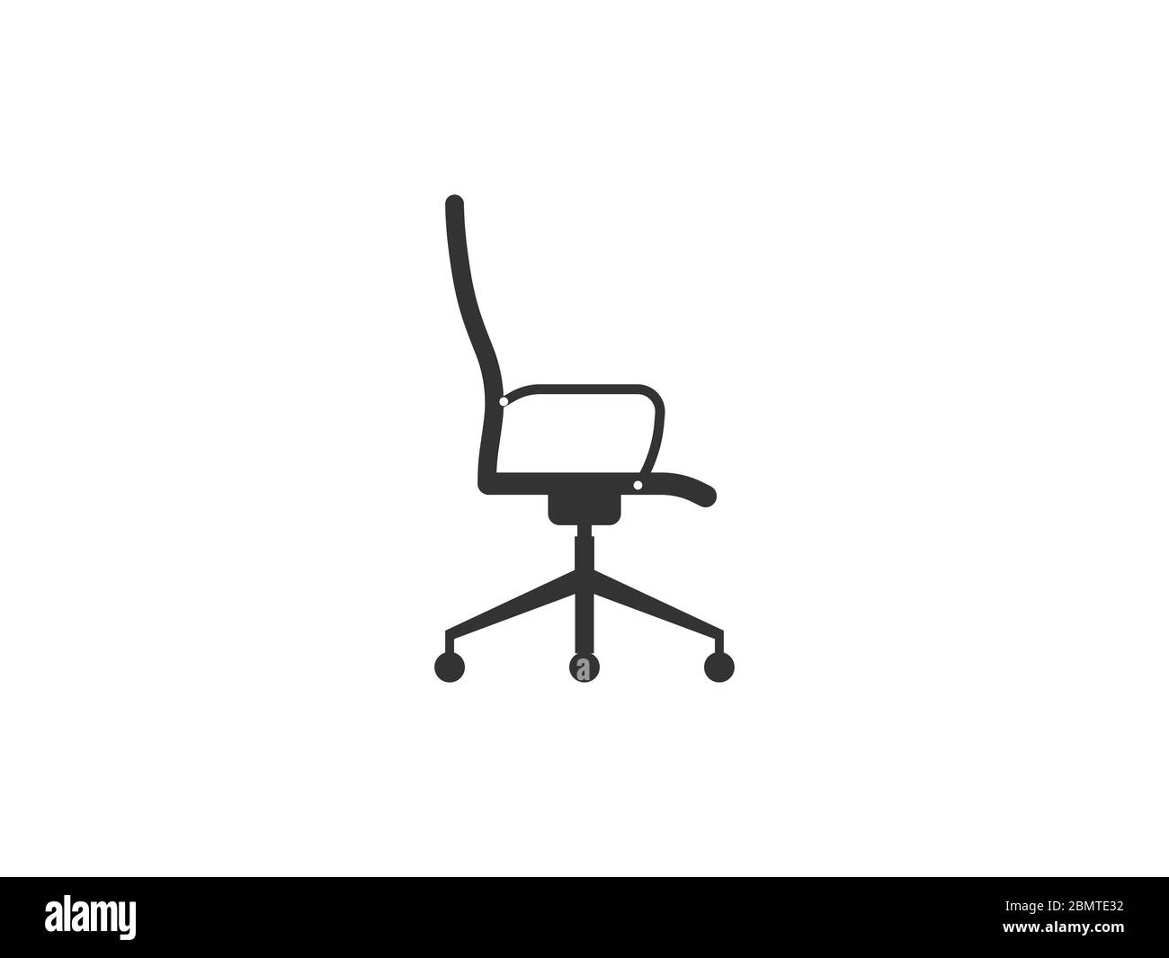 Chaise de bureau, icône de siège. Illustration vectorielle, conception plate. Illustration de Vecteur