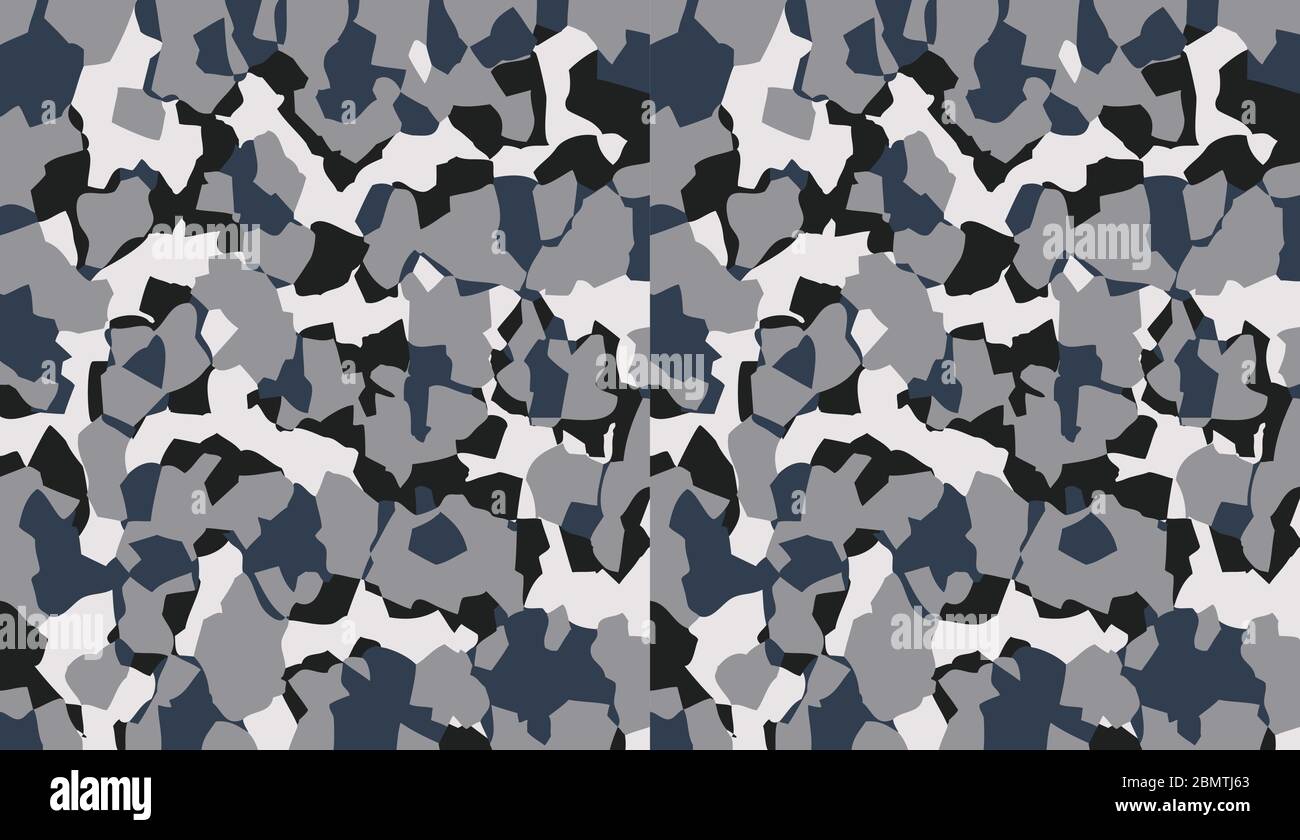 Vecteur d'arrière-plan de motif de camouflage. Classique, style vestimentaire masquant l'imprimé camouflage répété. Fond virtuel pour les conférences en ligne, la transmission en ligne Illustration de Vecteur