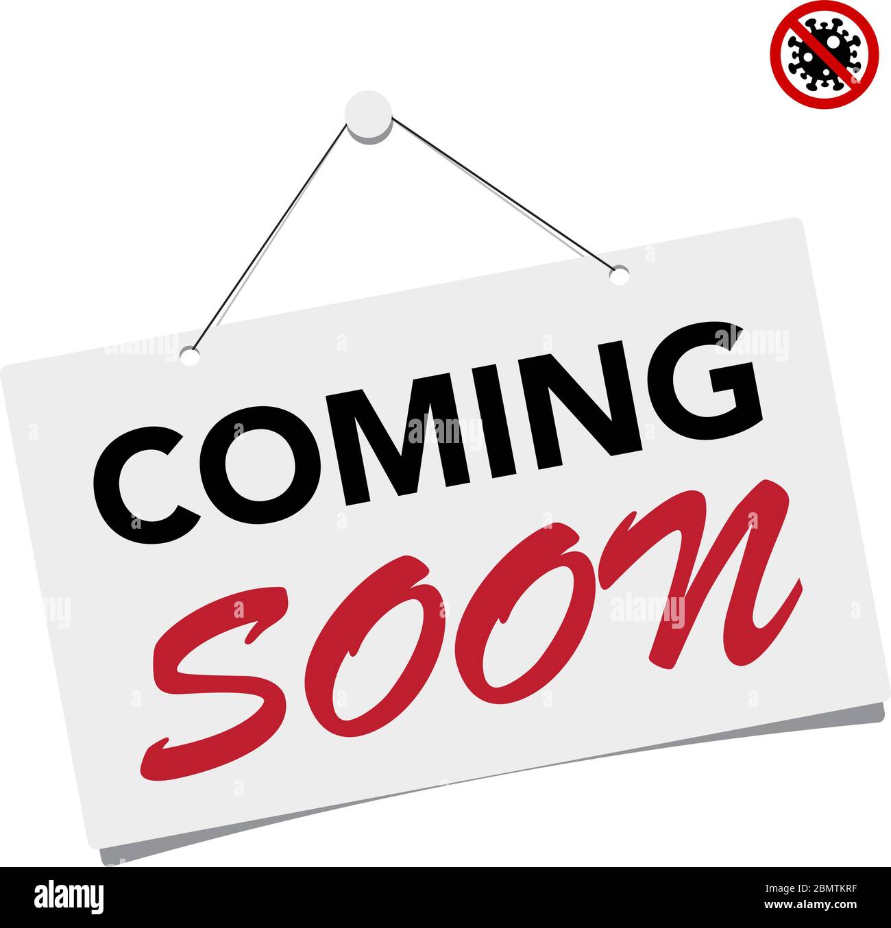 Un panneau d'affaires qui dit ' bientôt disponible .Vector eps10 Illustration de Vecteur