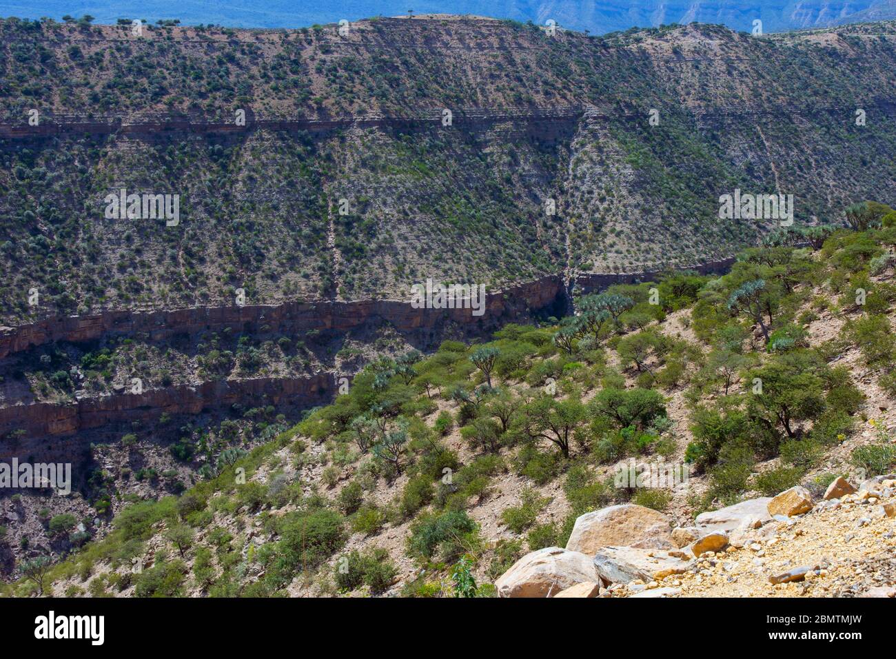 Paysage montagneux sec de la région d'Afar, en Éthiopie Banque D'Images
