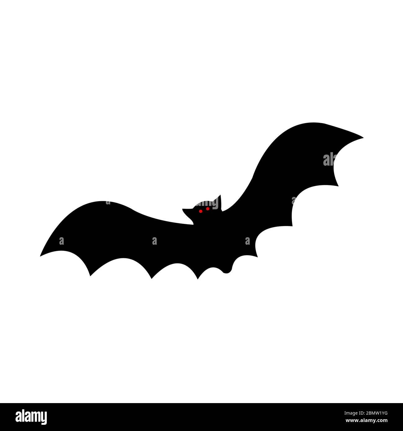 Bat à yeux rouges volant pour Halloween Banque D'Images