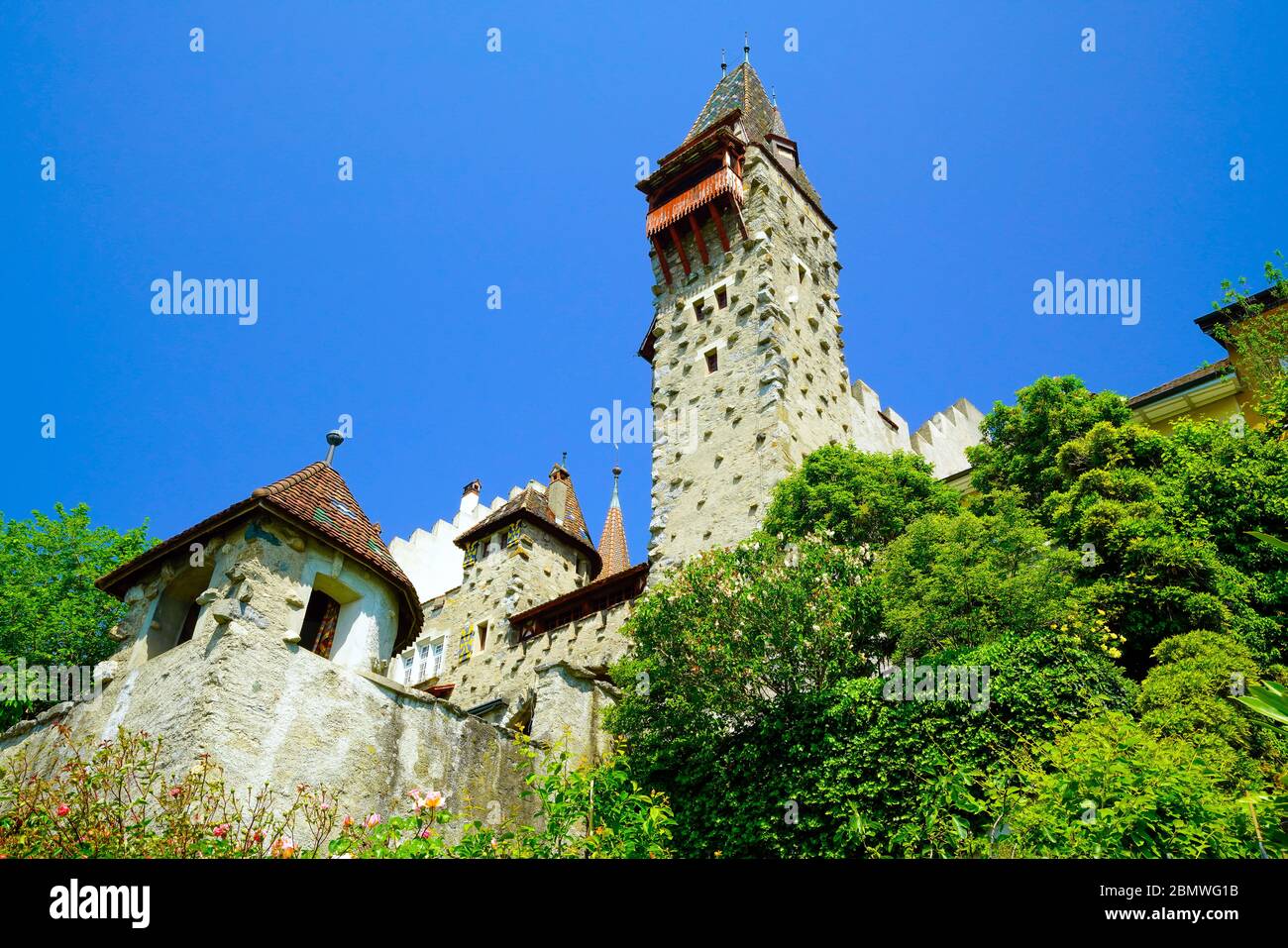 Le Muri-Amthof est un bâtiment remarquable situé à Bremgarten, dans le canton d'Argau, en Suisse. Banque D'Images