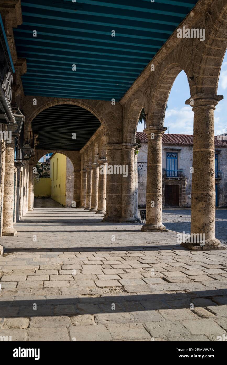 Casa del Conde de Casa Lombillo, immeuble de la Plaza de la Catedral, Centre de la Vieille ville, la Havane Vieja, la Havane, Cuba Banque D'Images