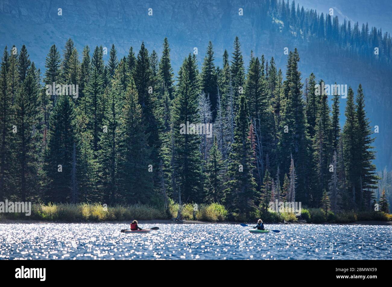 Two Medicine Lake, Montana, parc national des Glaciers Banque D'Images