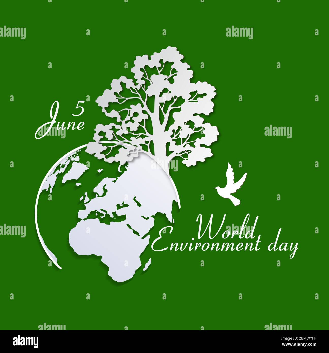 Concept de la Journée mondiale de l'environnement. Juin 5. Banque D'Images