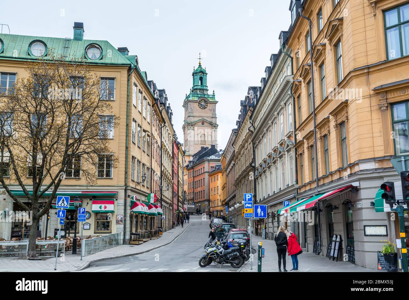 L'église Storkyrkan, officiellement appelée Sankt Nikolai kyrka et officieusement appelée Stockholms domkyrka, est la plus ancienne église de Gamla stan, la vieille ville de Banque D'Images