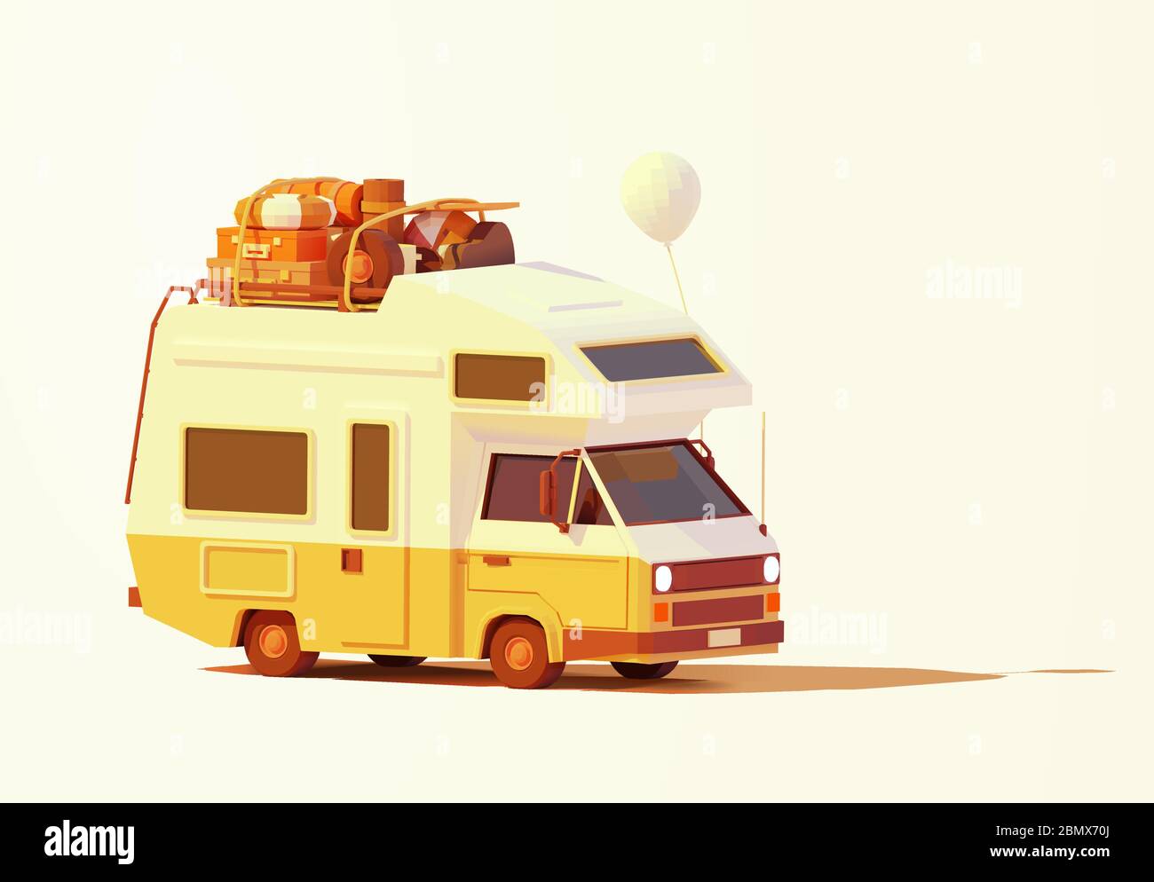 Fourgonnette Vector Retro Illustration de Vecteur