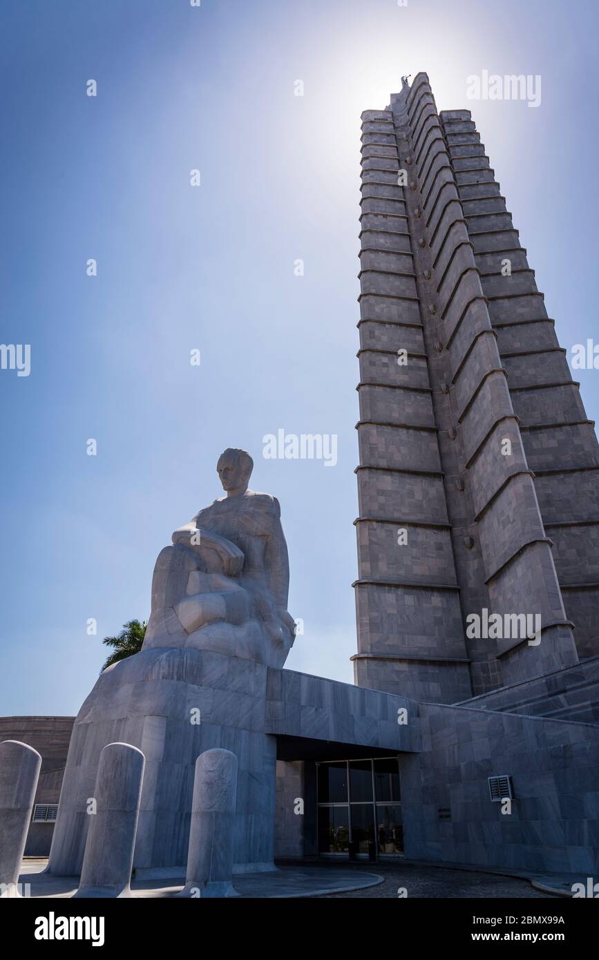 Mémorial José Marti, Plaza de la Revolucion, place de la Révolution, quartier de Vedado, la Havane, Cuba Banque D'Images