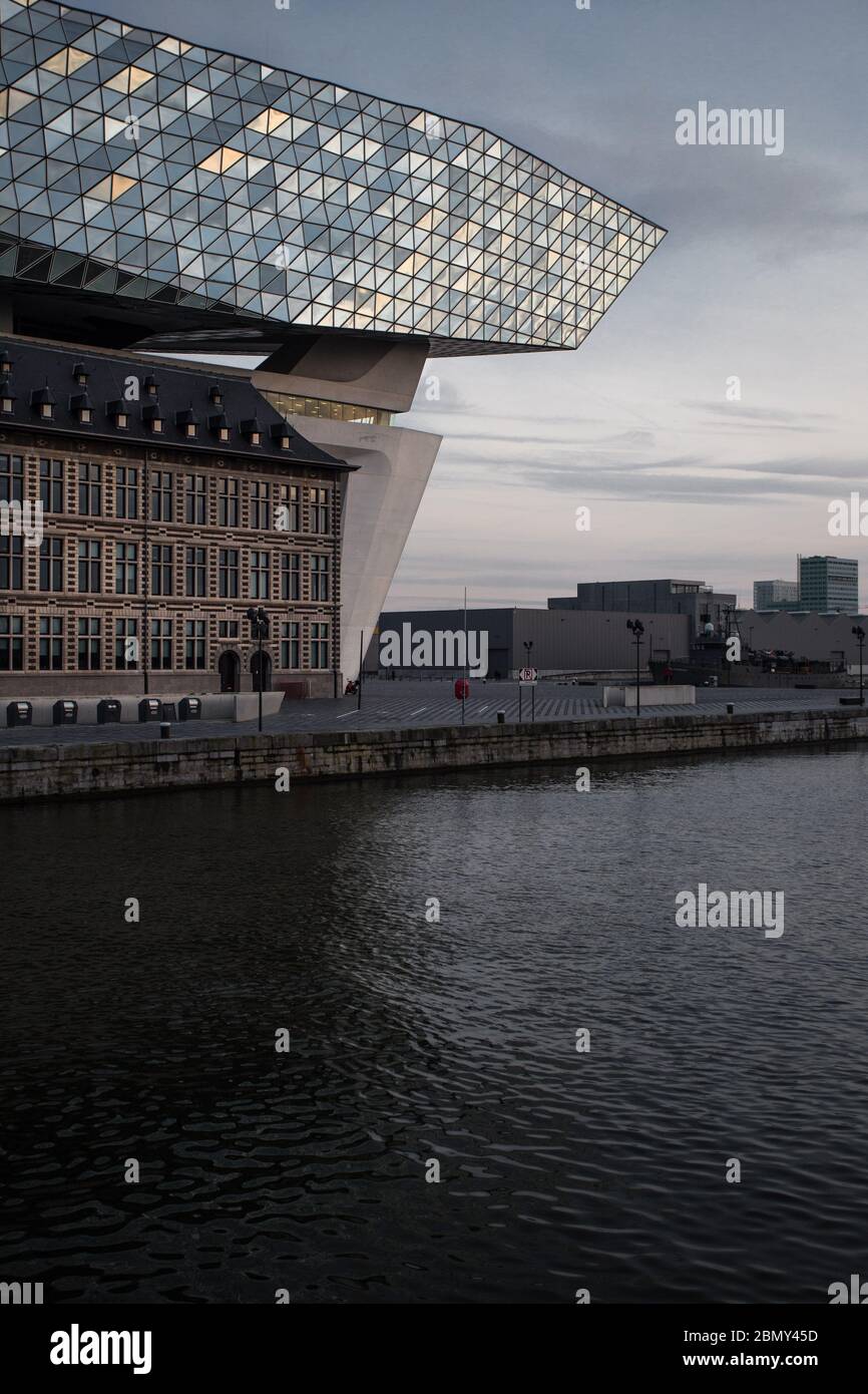 Havenhuis Zaha Hadid, Anvers, belgique Banque D'Images