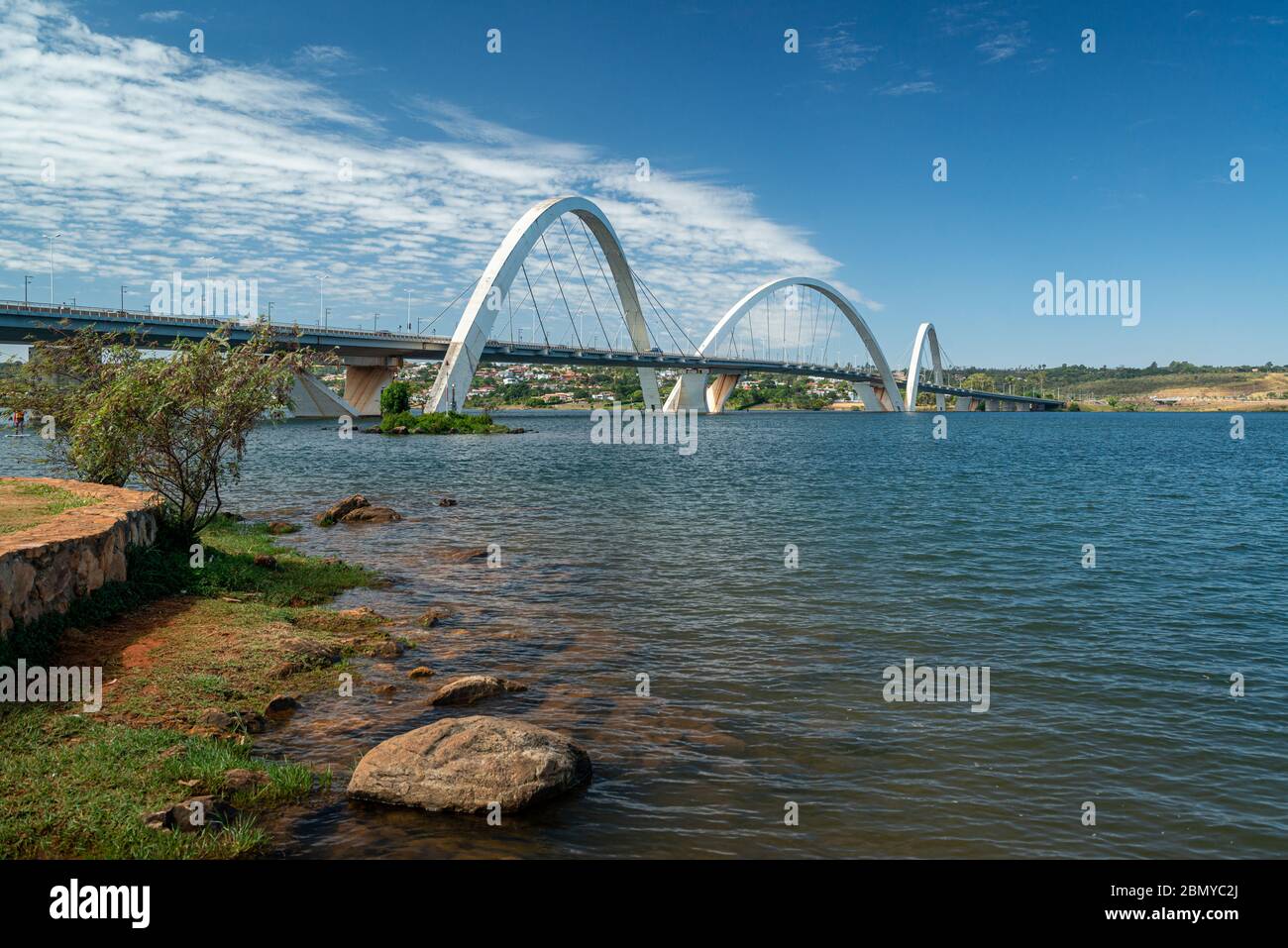Brasilia, DF, Brésil. Pont Justcelino Kubitschek. Banque D'Images