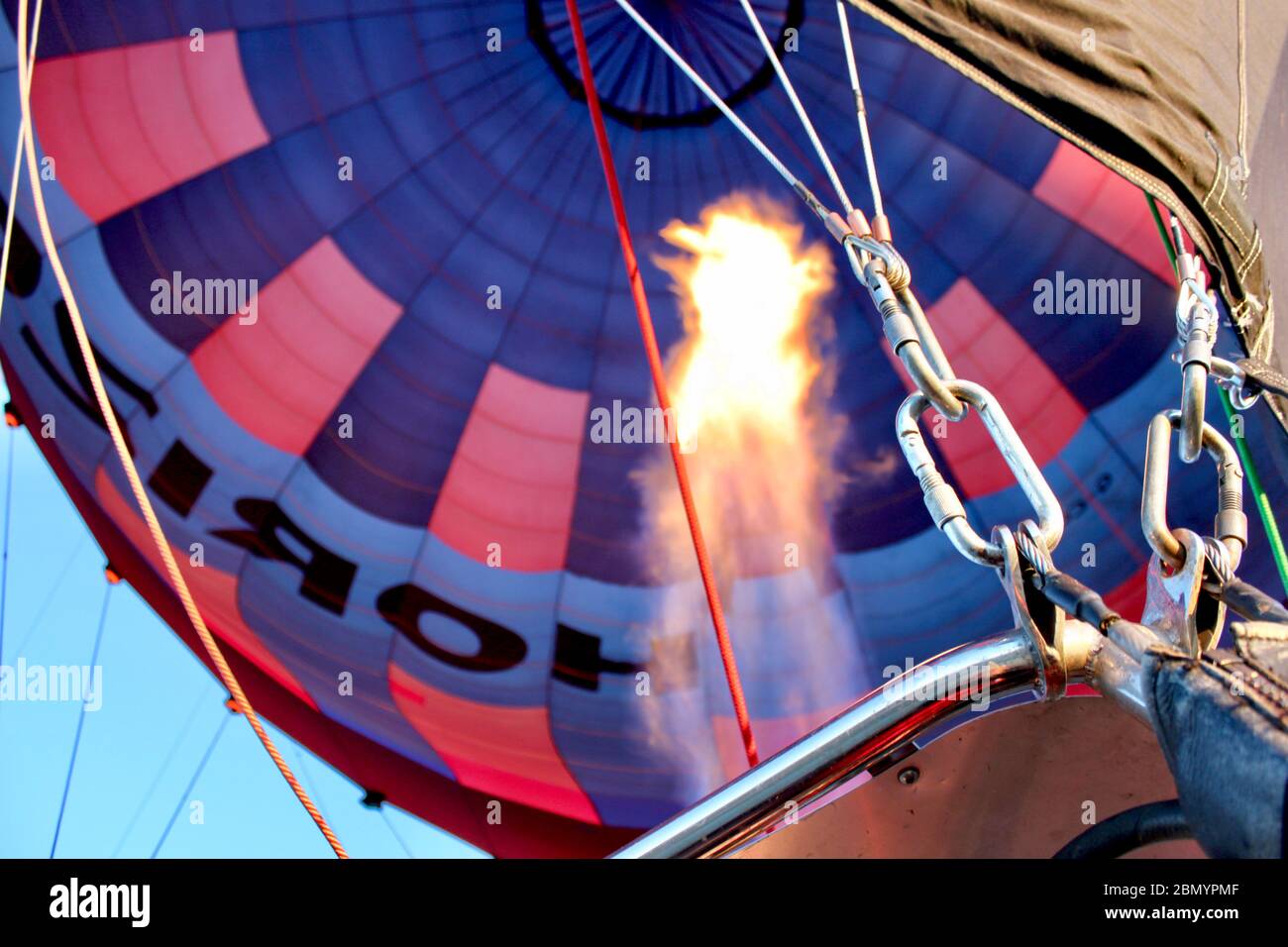 Lancement de montgolfière et vue Arial sur Surrey Banque D'Images