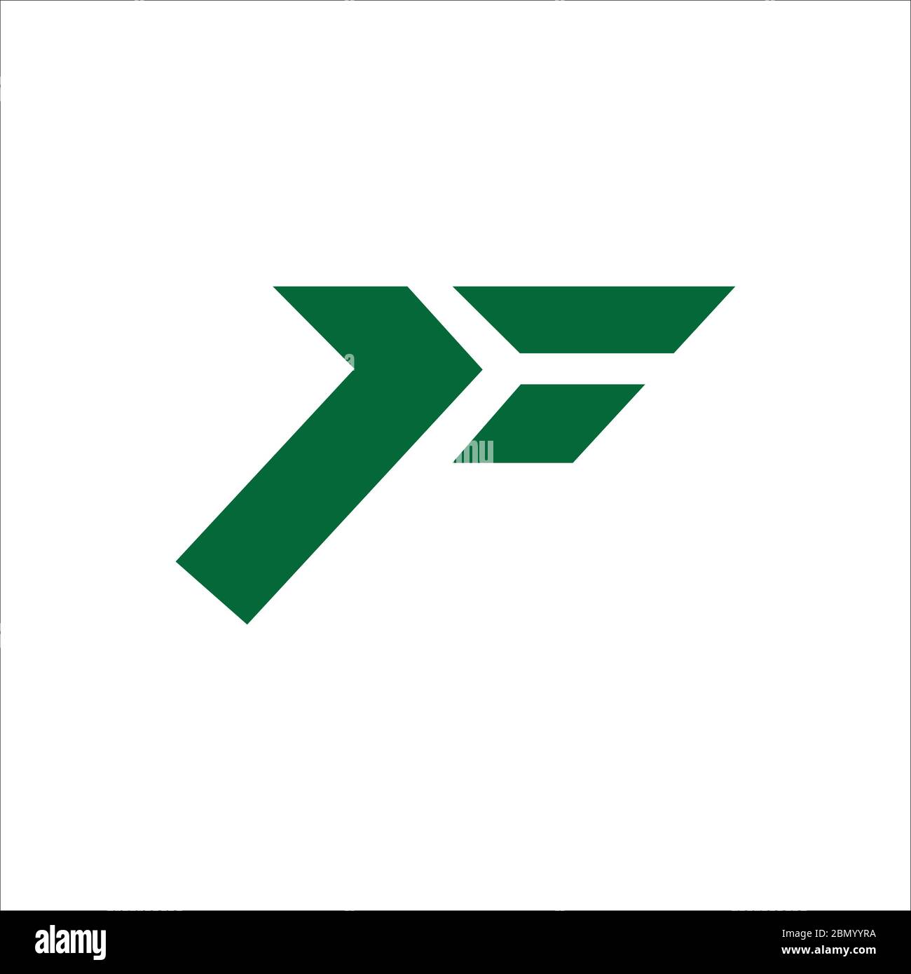 Modèle de conception de vecteur de logo ff ou de logo F. Illustration de Vecteur