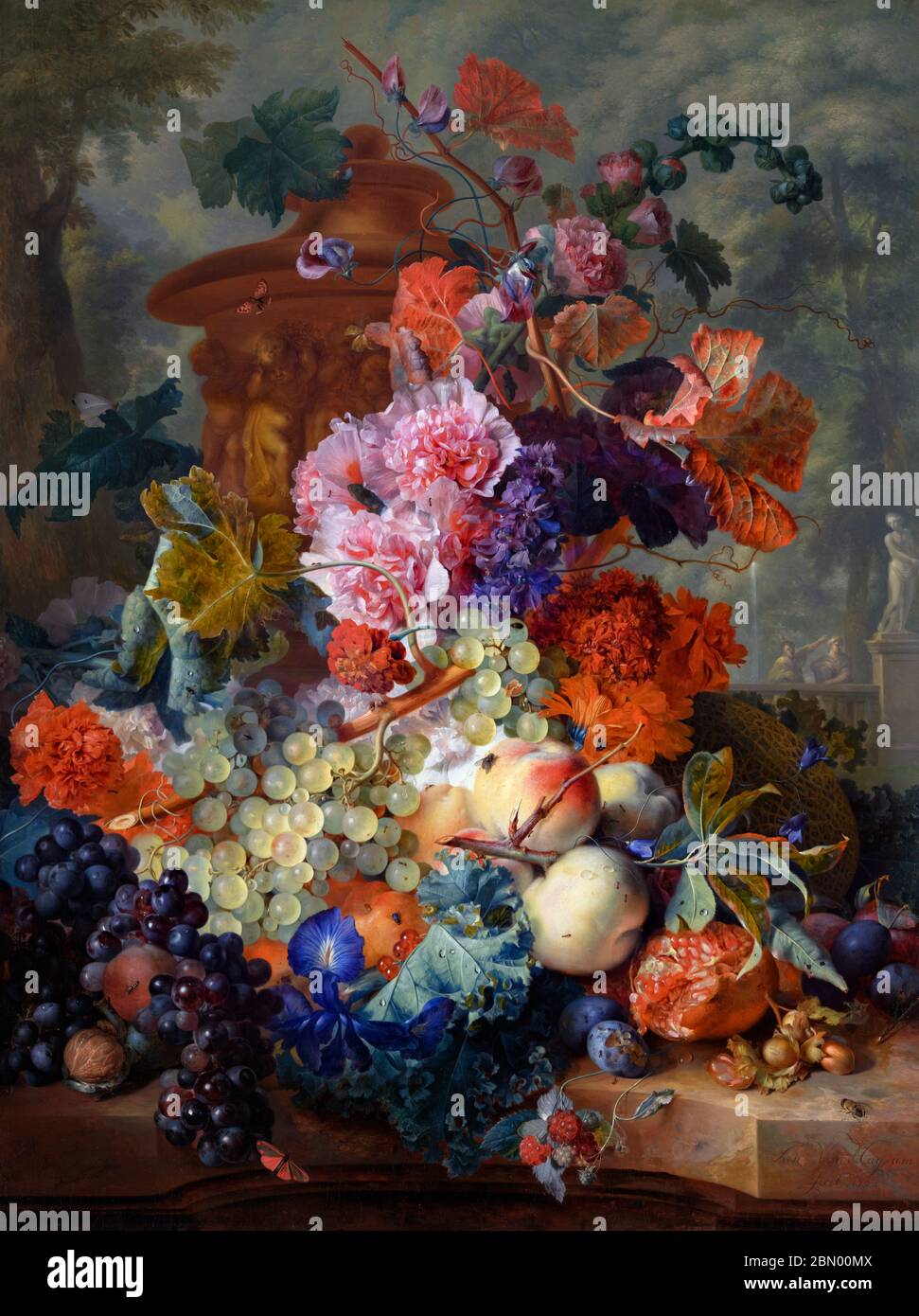 Fruit Piece de Jan van Huysum (1682-1749), huile sur panneau, 1722 Banque D'Images