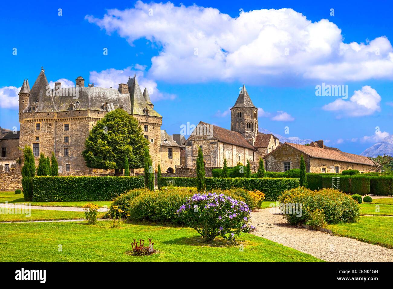 Beaux châteaux médiévaux de France - Jumilhac le Grand. Périgord, Dordogne Banque D'Images