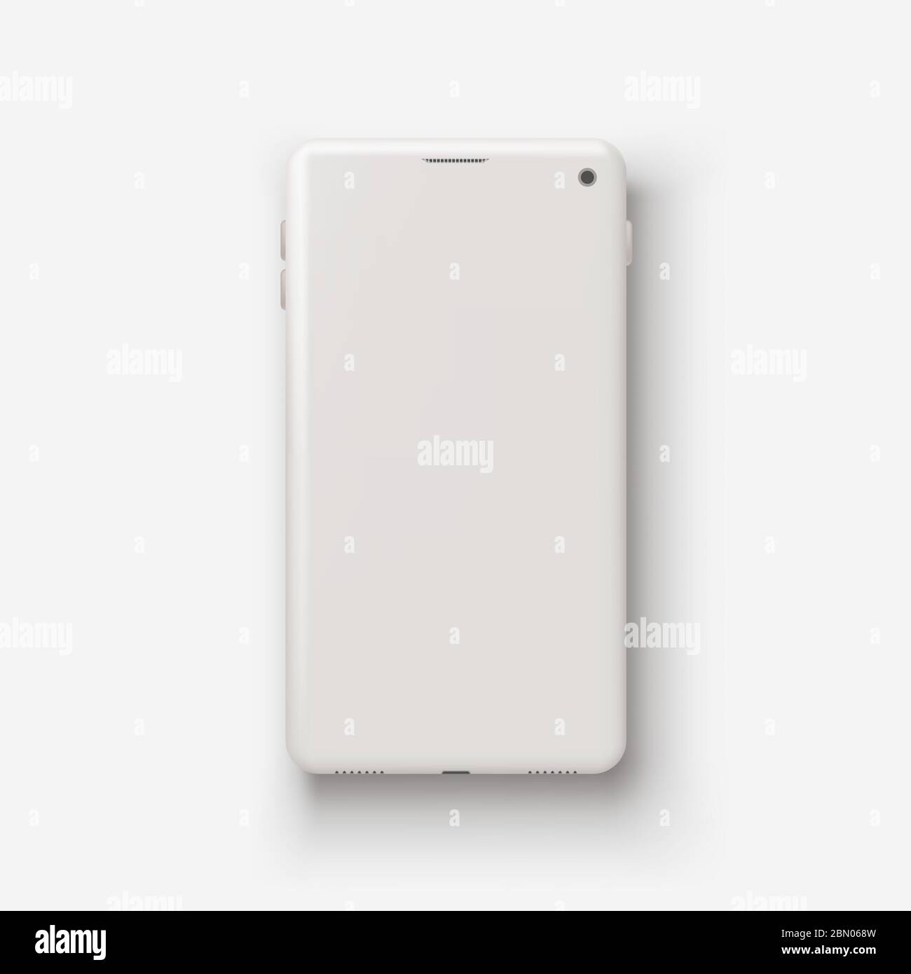 smartphone blanc avec ombre Illustration de Vecteur