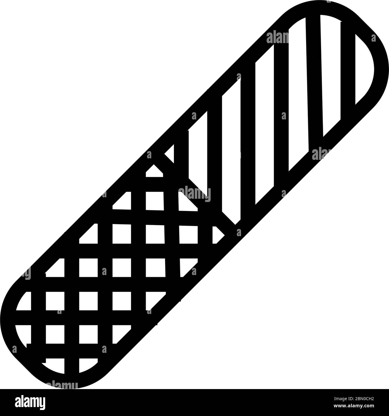 illustration vectorielle de l'icône de lime à ongles double face en plastique Illustration de Vecteur