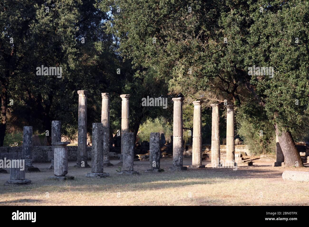 La palestre, Olympie, Grèce Banque D'Images