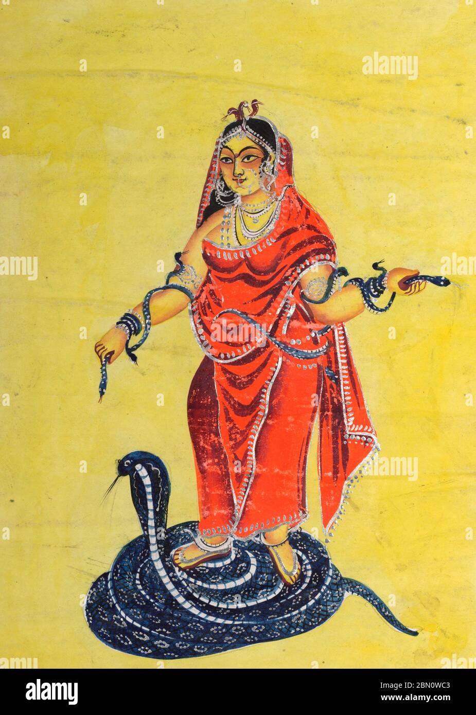 Manasa, la déesse du serpent - 1800 Banque D'Images