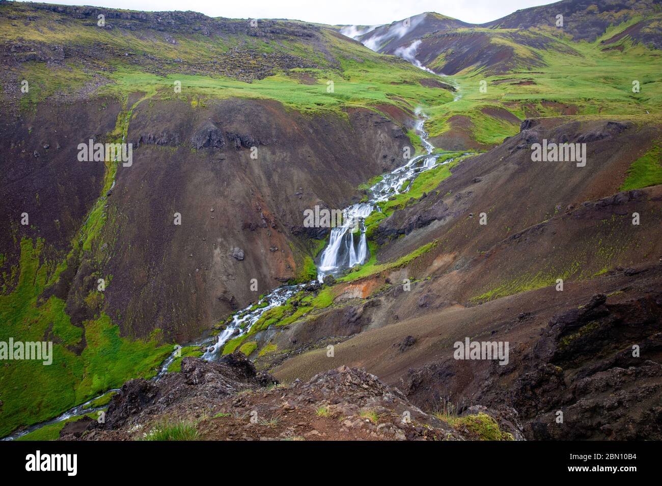 Zone géothermique de Reykjavadalur en Islande Banque D'Images