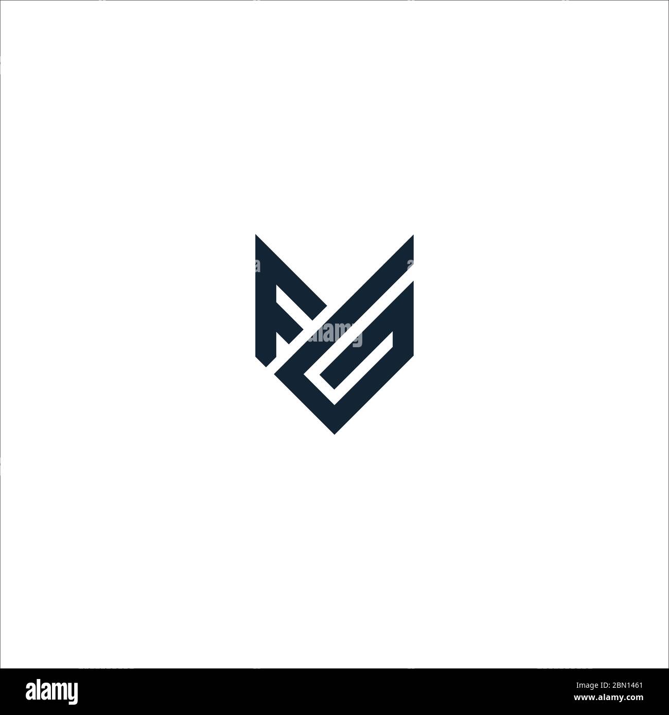 Première lettre logo fg ou logo gf modèle de conception vectoriel Illustration de Vecteur
