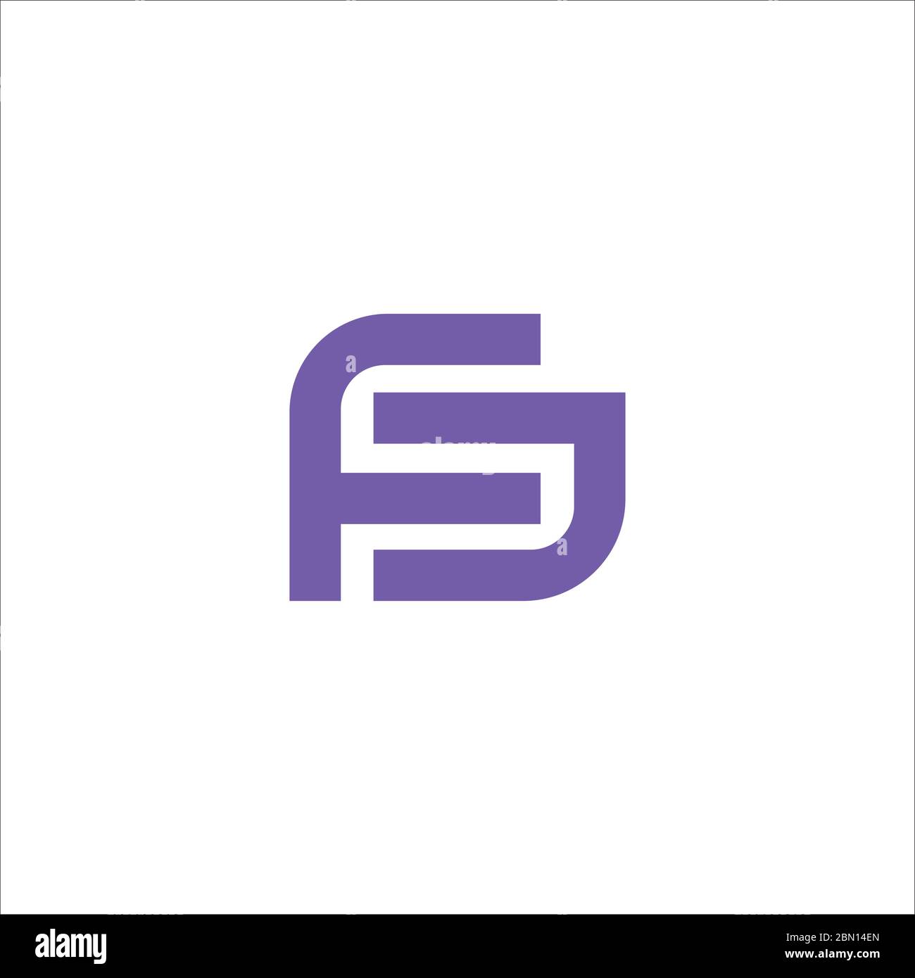 Première lettre logo fg ou logo gf modèle de conception vectoriel Illustration de Vecteur