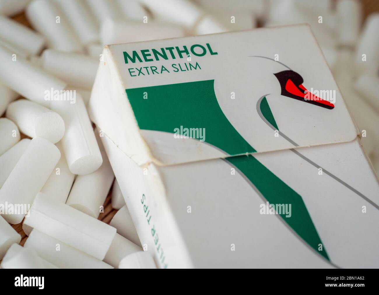 Boîte de Swan Menthol filtre conseils pour les cigarettes roulées à la  main, UNE interdiction sur les cigarettes de menthol entre en vigueur en  mai 2020 Photo Stock - Alamy