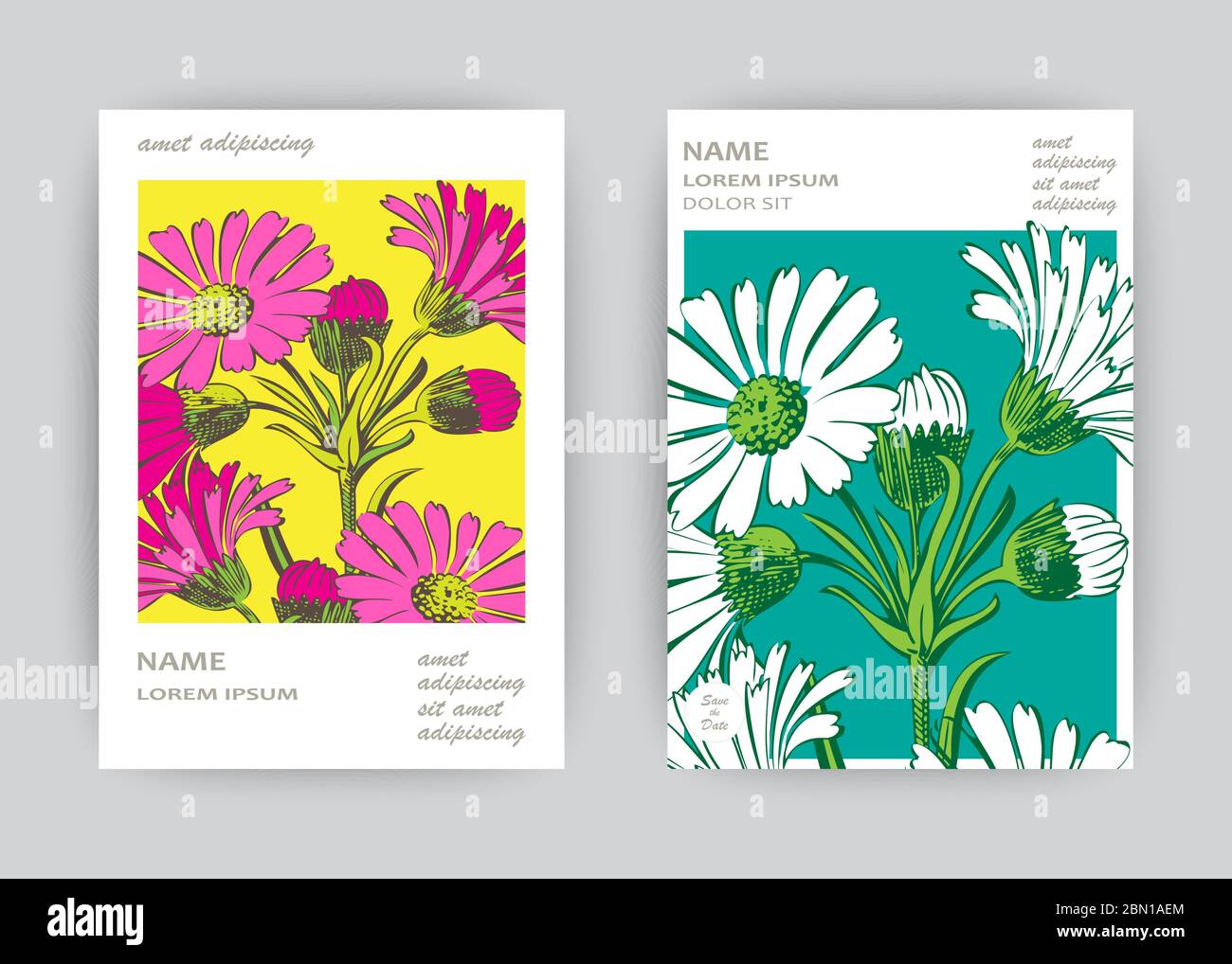 Illustration vectorielle artistique de Chrysanthemum en gros plan à la main. Fleurs de mariage botaniques. Pétales peints en blanc rose motif floral tendance G Illustration de Vecteur