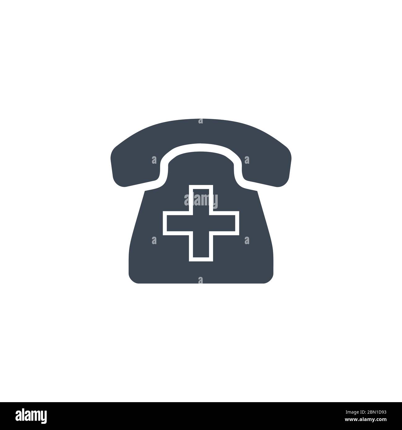 Icône de glyphe vectoriel lié au téléphone d'urgence. Illustration de Vecteur