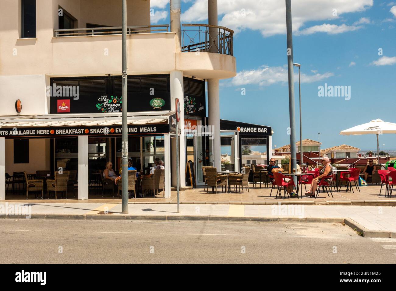 Distanciation sociale en Espagne Banque D'Images